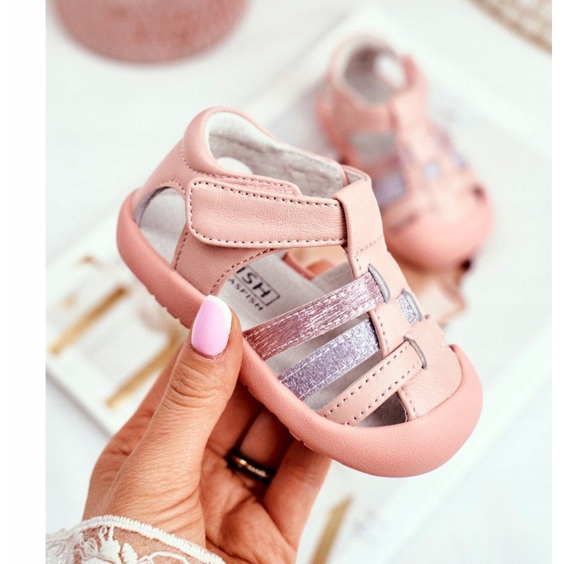 Apawwa Dječje sandale s Velcro Glitter Pink Ontario ružičasta 1