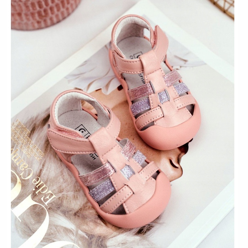 Apawwa Dječje sandale s Velcro Glitter Pink Ontario ružičasta 2