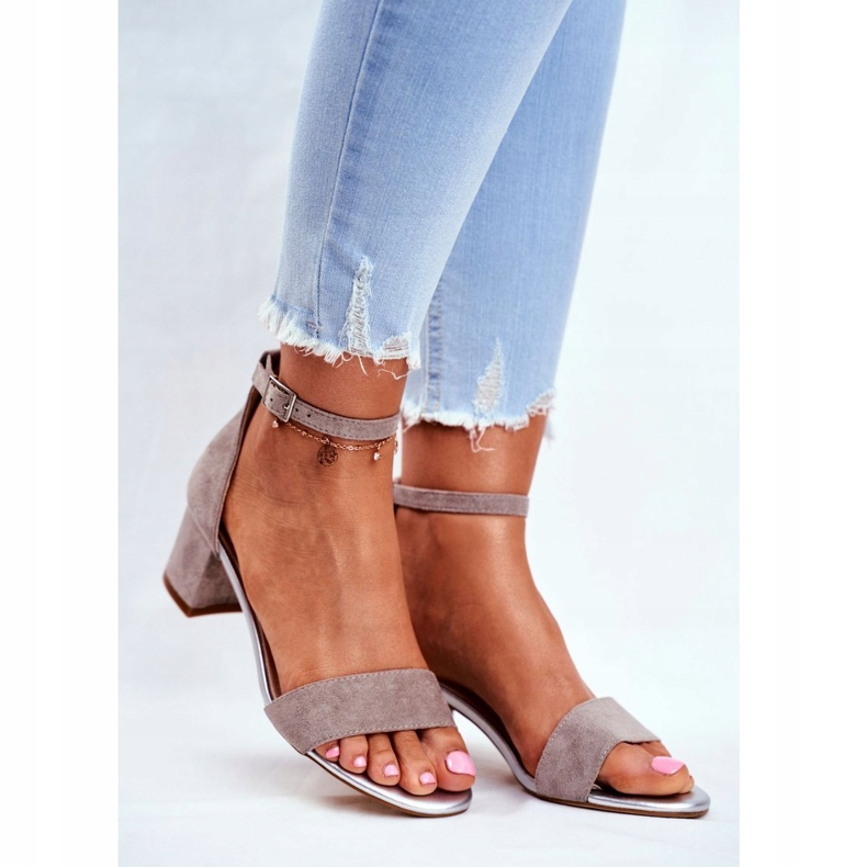 Ženske sandale Eko-antilop Sergio Leone Siva SK839 1