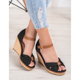 SHELOVET Sandale s visokim potpeticama crna 2