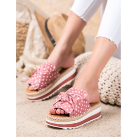 SHELOVET Papuče na visokoj platformi ružičasta 2