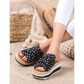 SHELOVET Papuče na visokoj platformi crna 2