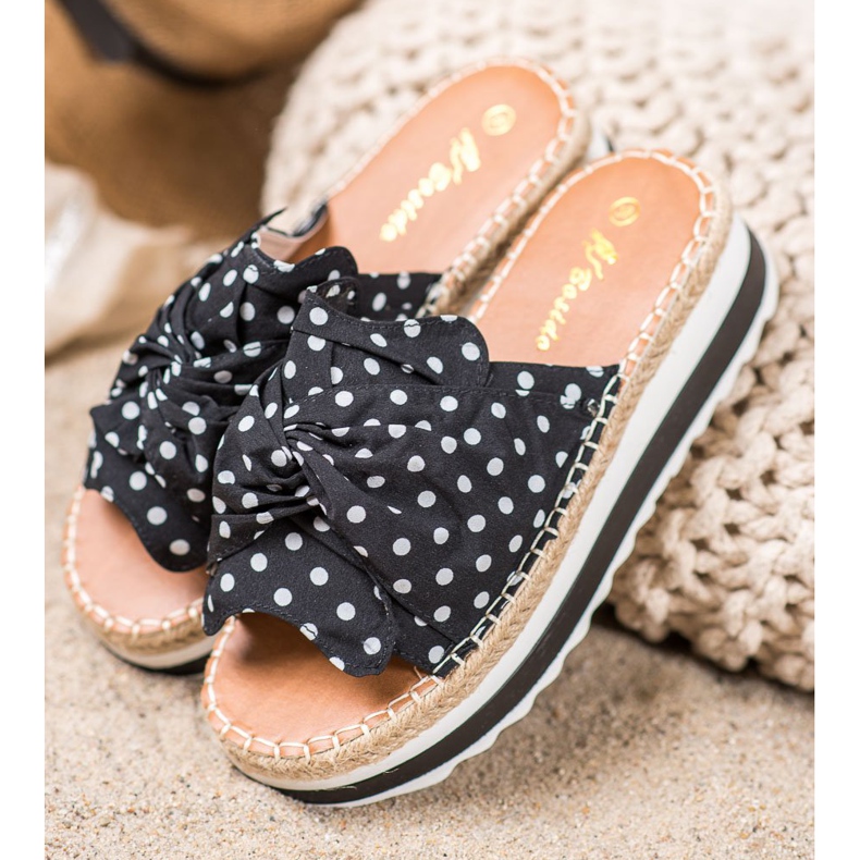 SHELOVET Papuče na visokoj platformi crna 1