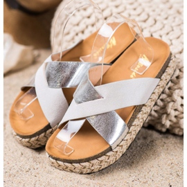 SHELOVET Papuče na platformi siva 1