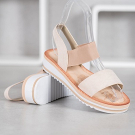 Mannika Sandale od antilopa na platformi smeđa 1