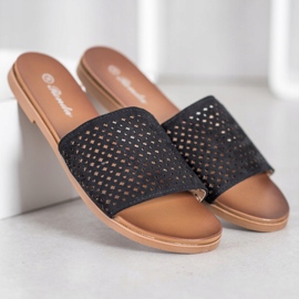 Renda Ažurne papuče crna 1