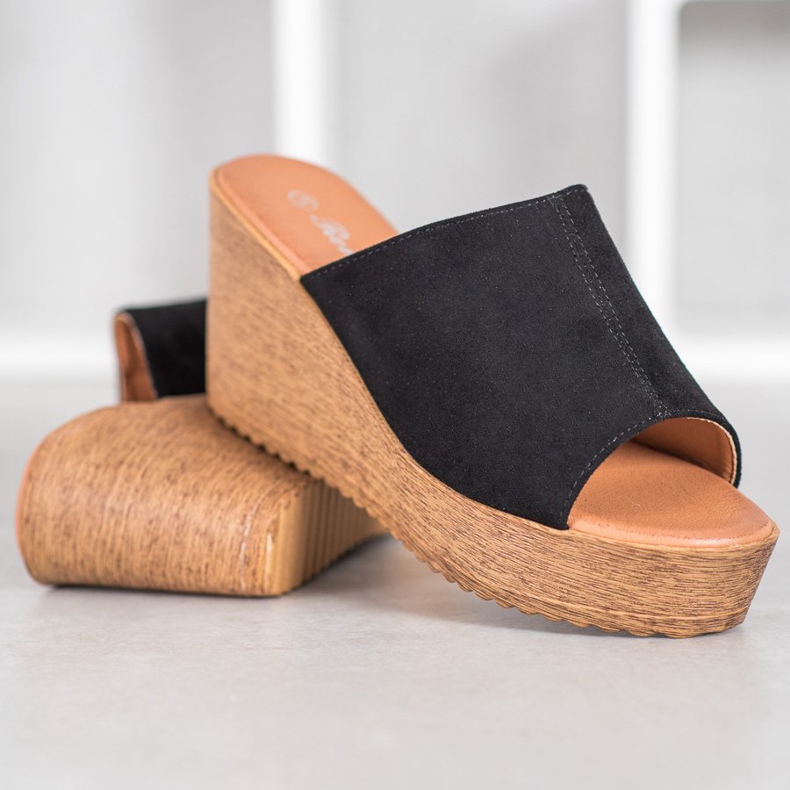 Renda Sandale s visokim potpeticama crno 1