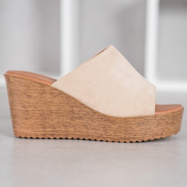 Renda Sandale s visokim potpeticama smeđa 1