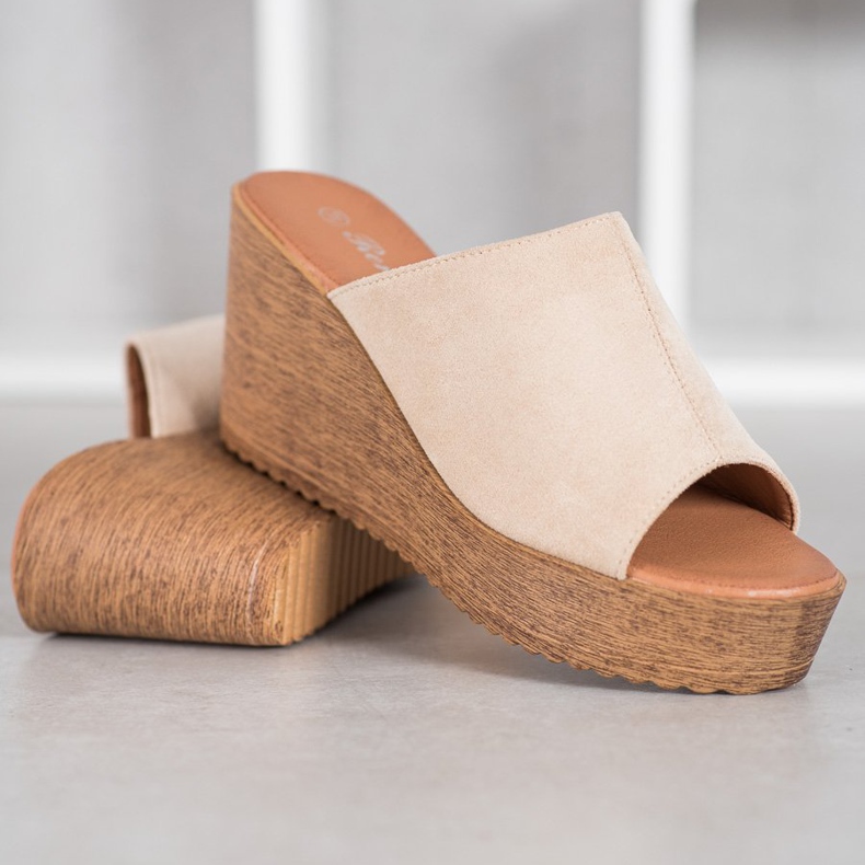 Renda Sandale s visokim potpeticama smeđa 2