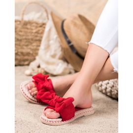 Anesia Paris Elegantne papuče od antilopa crvena 1