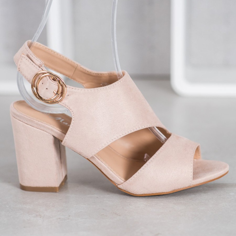 Mannika Bež sandale s visokim potpeticama 2