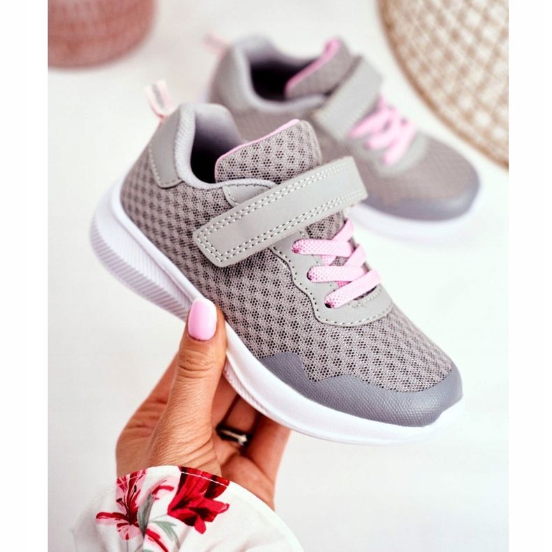 EVE Sportske dječje cipele s čičak sivom bojom Mirabell siva 2