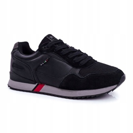 EVE Muške sportske cipele Suede Leather Black Fonsi crna 1