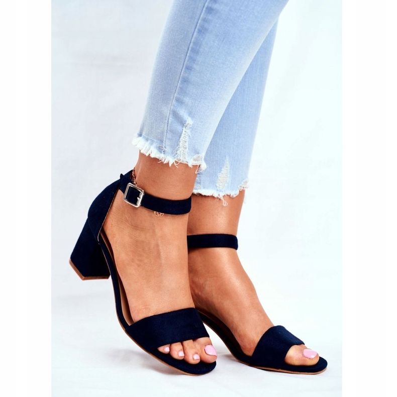 Vinceza Ženske sandale od antilopa Navy Blue sve više i više! tamnoplava 1