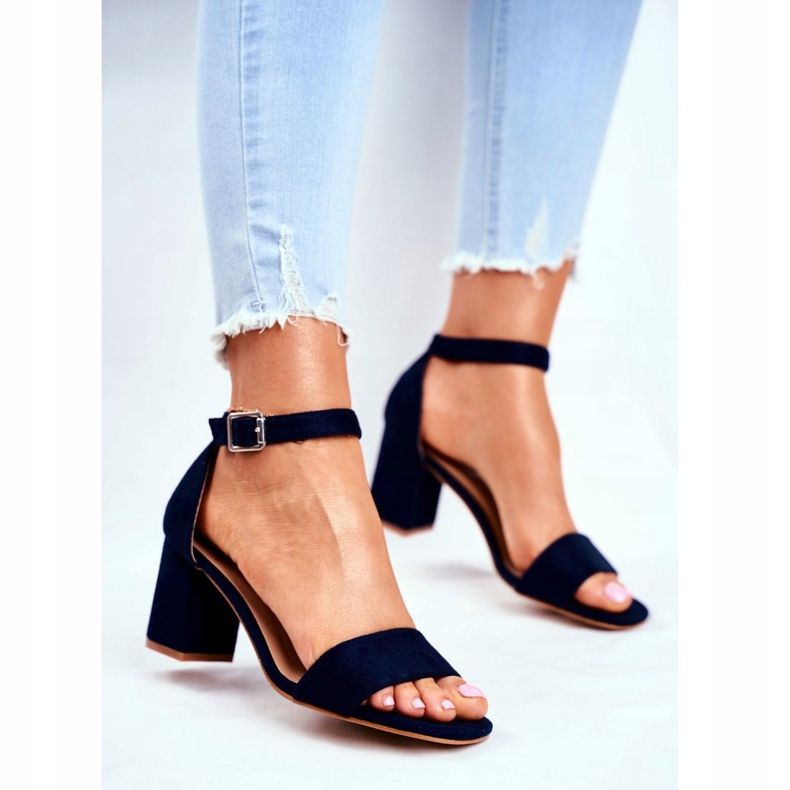 Vinceza Ženske sandale od antilopa Navy Blue sve više i više! mornarsko plava 2