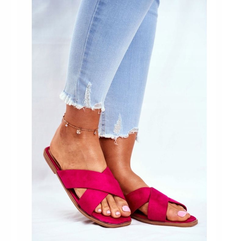 Pojas za ženske papuče na križu Fuksija Filipini ružičasta 1