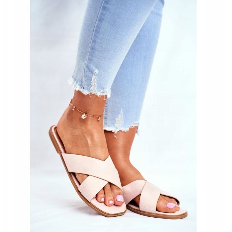 Ženske papuče, naramenice, Cross Beige Filipini bež 1