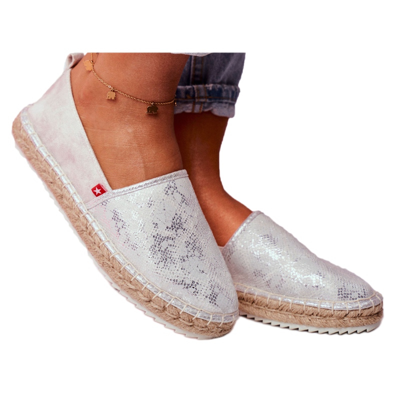Big Star Espadrile velike zvijezde 274A514 srebro siva 2