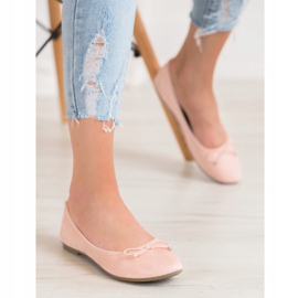 Diamantique Ležerne balerine od antilopa raznobojna ružičasta 1