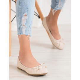 Diamantique Prošivene balerine bež 1