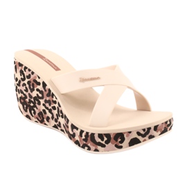 Ipanema 82856 ženske papuče na klin smeđa višebojan 1