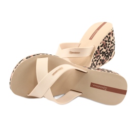 Ipanema 82856 ženske papuče na klin smeđa višebojan 4