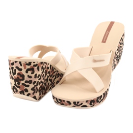 Ipanema 82856 ženske papuče na klin smeđa višebojan 3