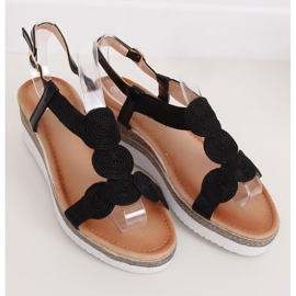 Crne ženske sandale L6628 Crne crno 1