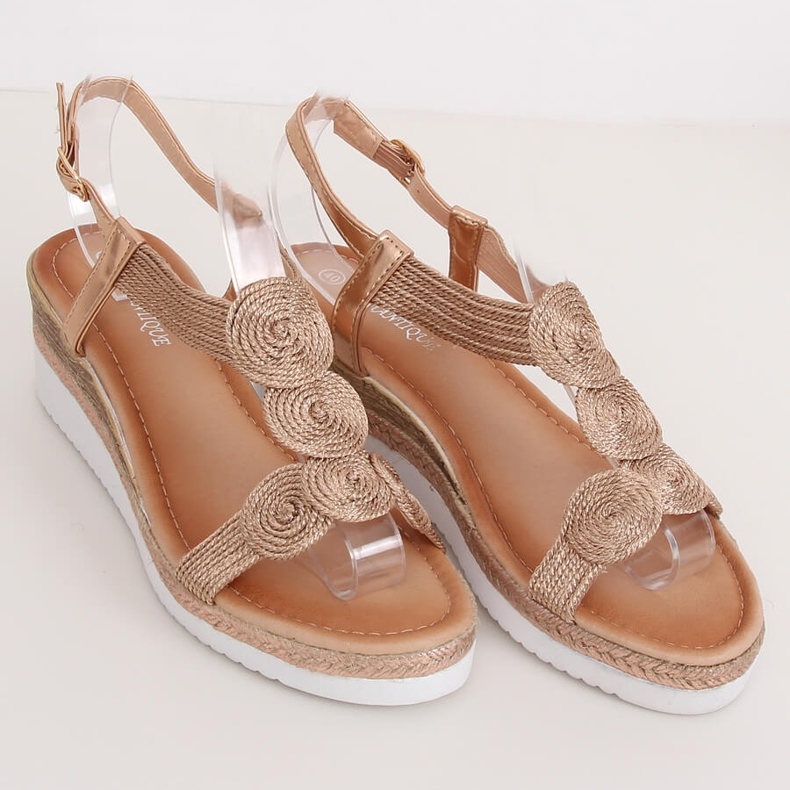 Ženske sandale sa šampanjcem L6628 Šampanjac višebojan 1