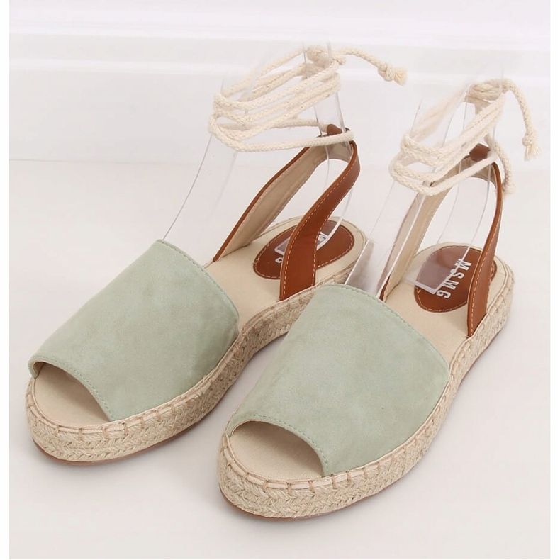 Ženske akvamarinske espadrile LL908 Green zelena 2