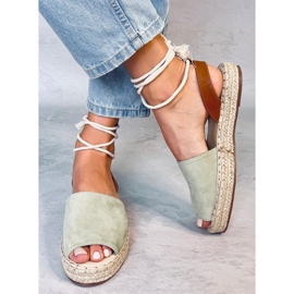 Ženske akvamarinske espadrile LL908 Green zelena 1
