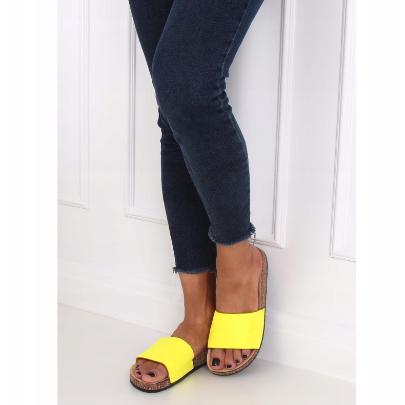 Žute papuče đona G-572 od žutog pluta žuta boja 1