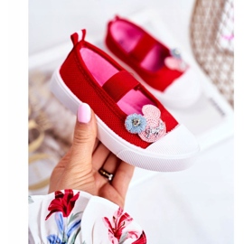 PL1 Dječje crvene Estienne tenisice na čičak crvena 1