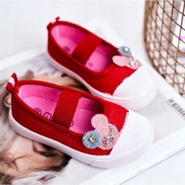 PL1 Dječje crvene Estienne tenisice na čičak crvena 2