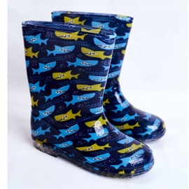 Dječje gumene čizme za kišu. Tamnoplavi morski pas mornarsko plava plava 1