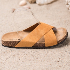 Nio Nio Ležerne papuče na platformi bež 1