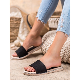 Anesia Paris Papuče od antilopa crno 1