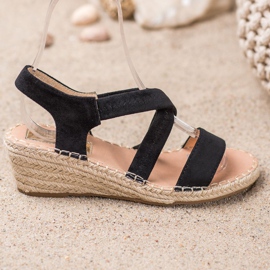 Renda Espadrille antilop sandale crno 1