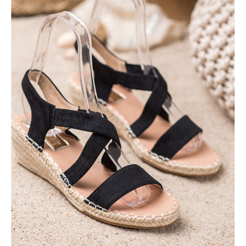 Renda Espadrille antilop sandale crno 2