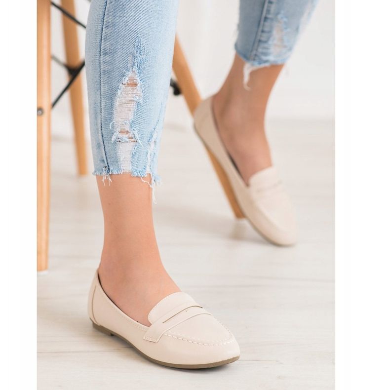 Diamantique Bež mokasine s eko kožom 1