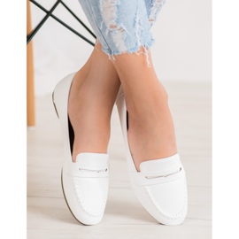 Diamantique Bijele mokasine s eko kožom bijela 1