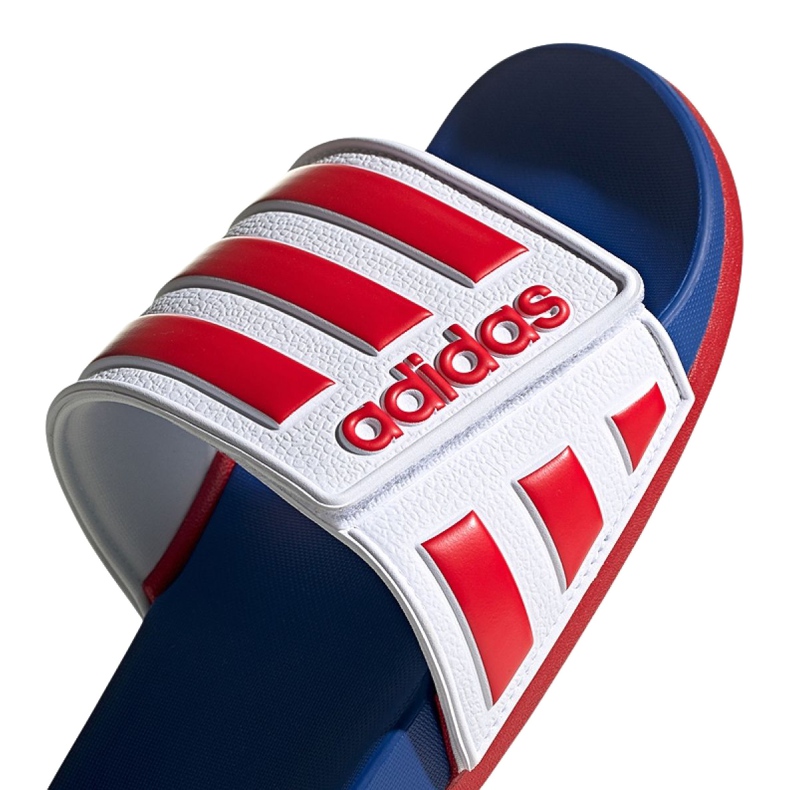 Adidas papuče Adilette Comfort Adj M EG1346 bijela crvena plava 3