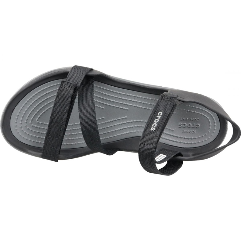 Crocs Swiftwater sandala sa trakom W 204804-001 crna siva 2
