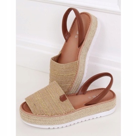 Zlatne sandale espadrile WH935 Gold zlatna 1