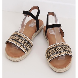 Crne ženske sandale espadrile WH933 Crne crno 1