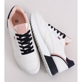 Bijele ženske sportske cipele BK938 BIJELE / NAVY bijela tamnoplava 1