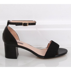 Crne sandale s visokim potpeticama 8160 Crna crno 1