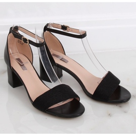 Crne sandale s visokim potpeticama 8160 Crna crno 2