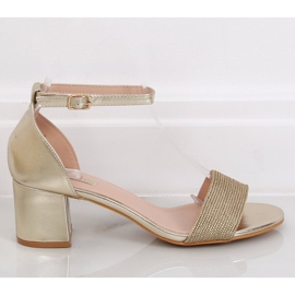 Zlatne sandale s visokim potpeticama 8160 Gold zlatna 1