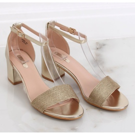Zlatne sandale s visokim potpeticama 8160 Gold zlatna 2
